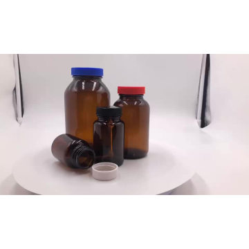 Laboratory Brown Amber Glass Wide-mouth Chemical Reagent Bottle